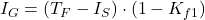I_G = (T_F - I_S) \cdot (1 - K_{f1})