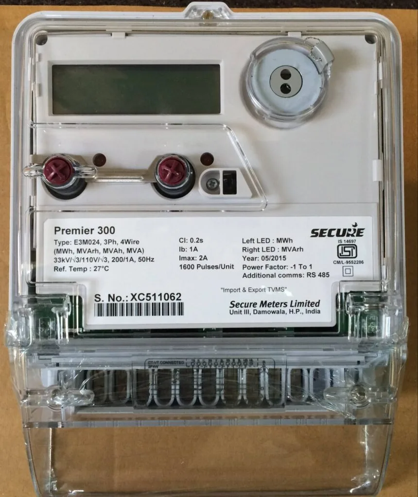 multiplication factor of energy meter with ctr and ptr mentioned