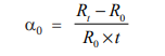 temperature on resistance equation 1