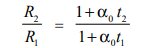 temperature on resistance equation 2