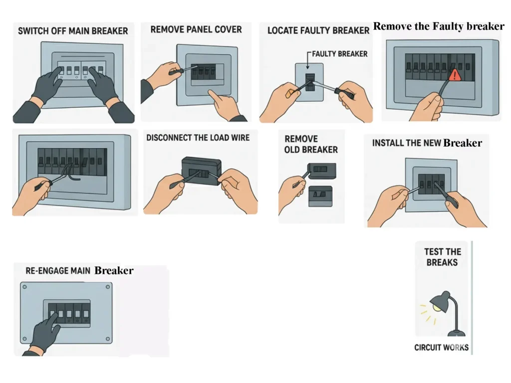 circuit breaker replacement 1 LV Circuit breaker replacement