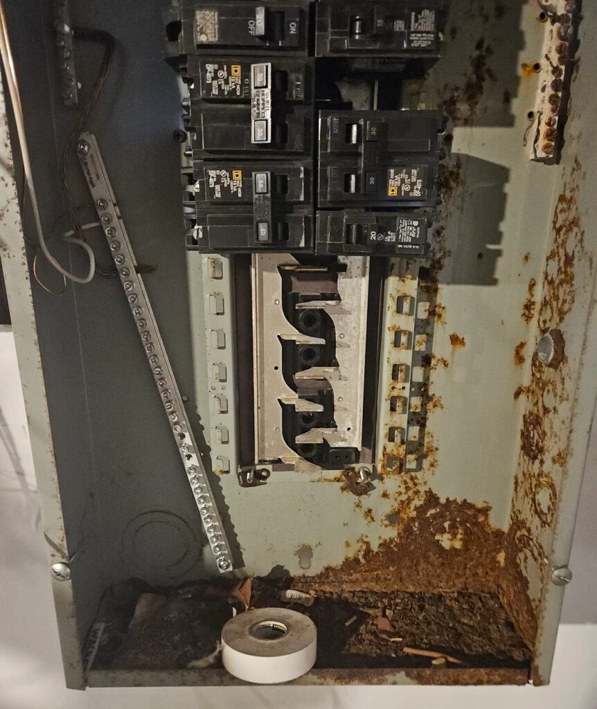 rUSTED circuit breaker rusted breakers corrosion