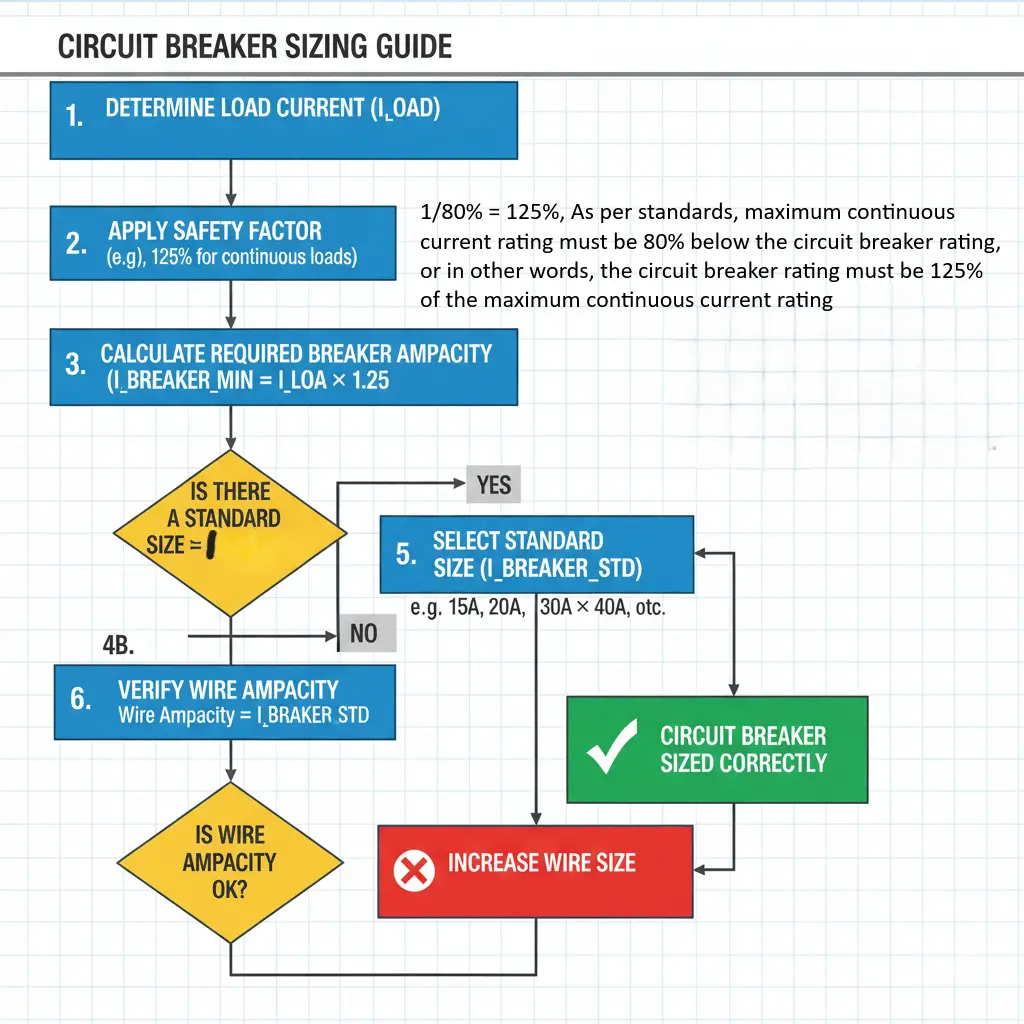 Circuit breaker size Circuit breaker size