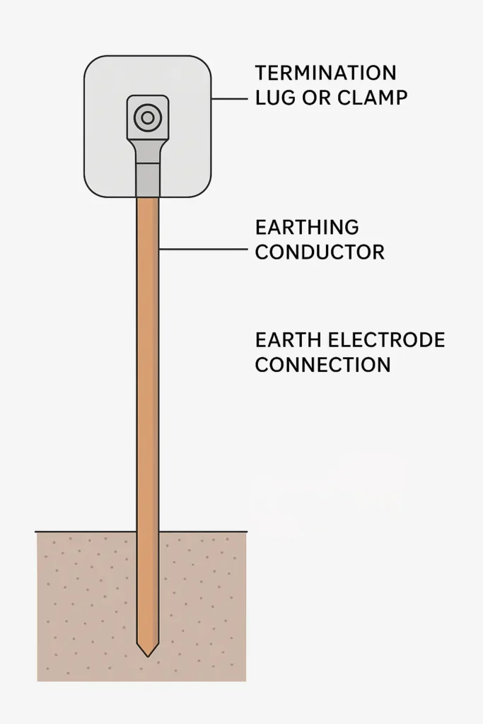 Construction earthing point construction