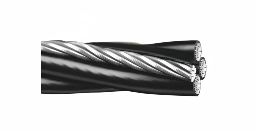 Helically twisted ABC cable