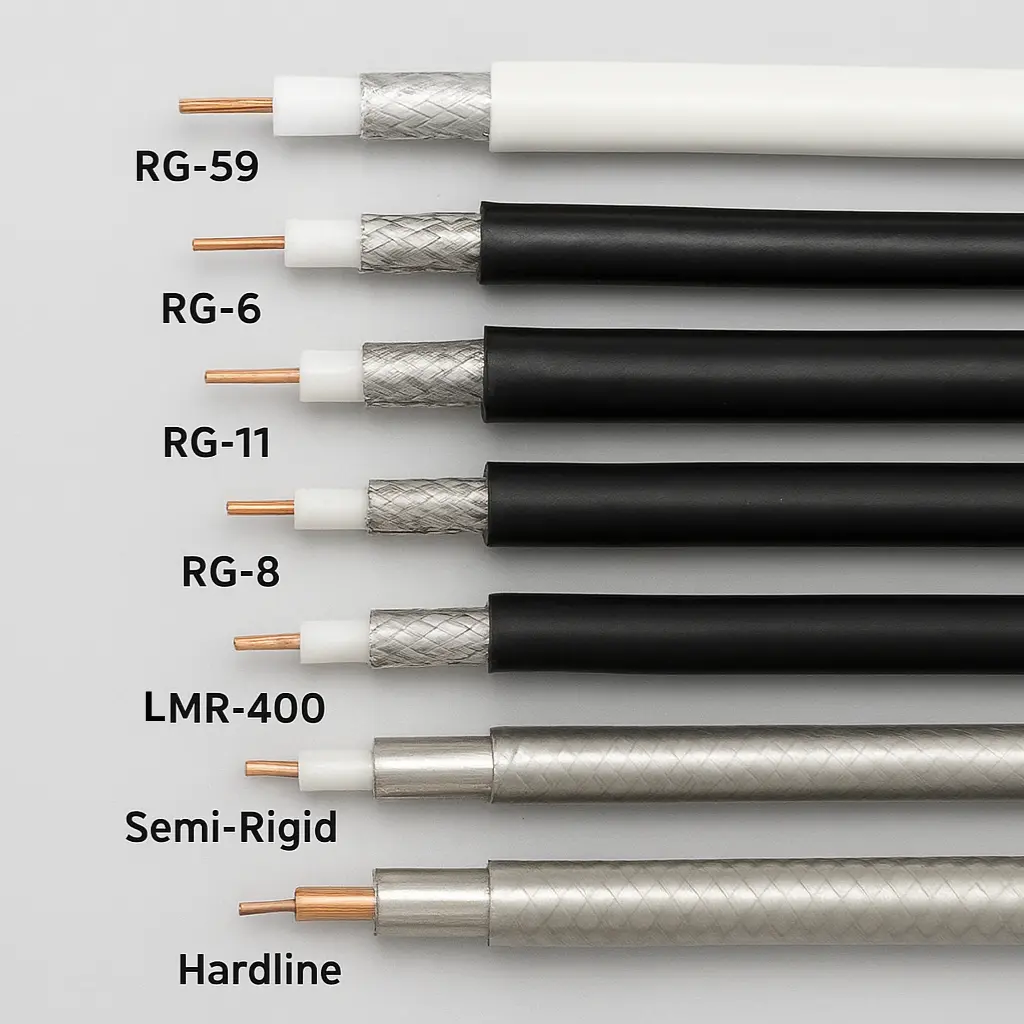 Various coaxial cables Various coaxial cables