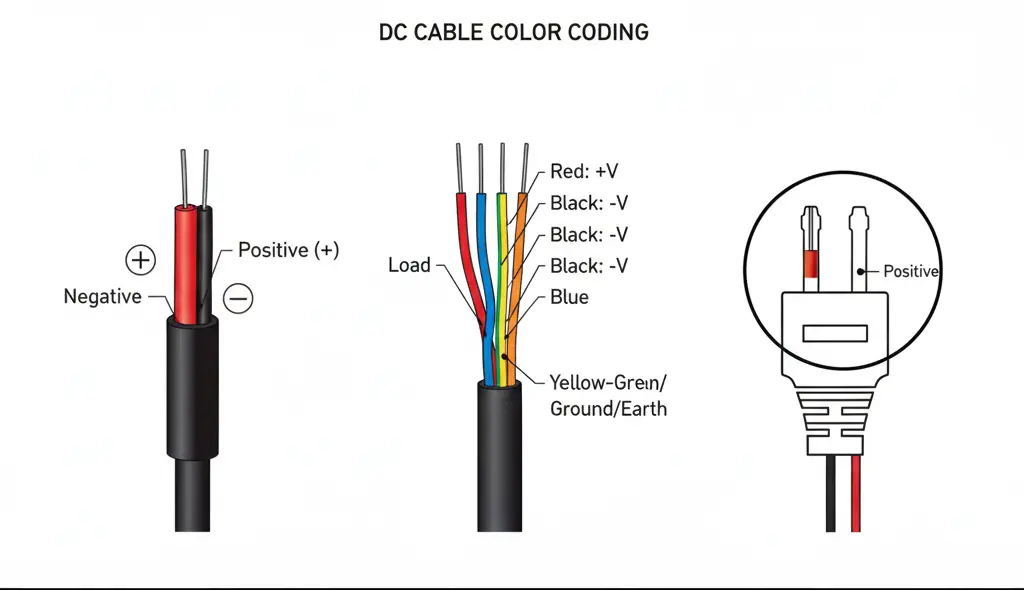 DC cable colour coding