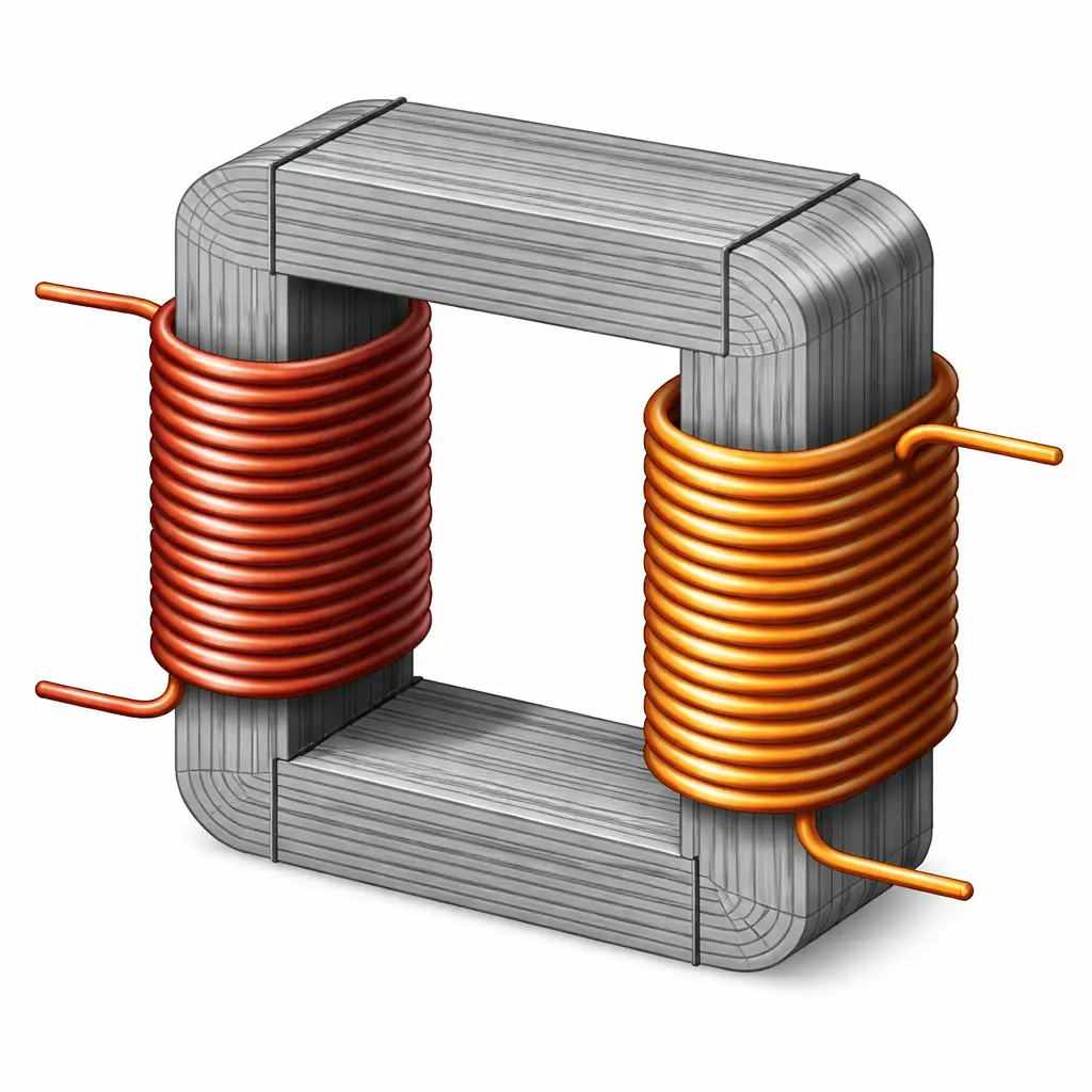 Core type magnetic core of transformer