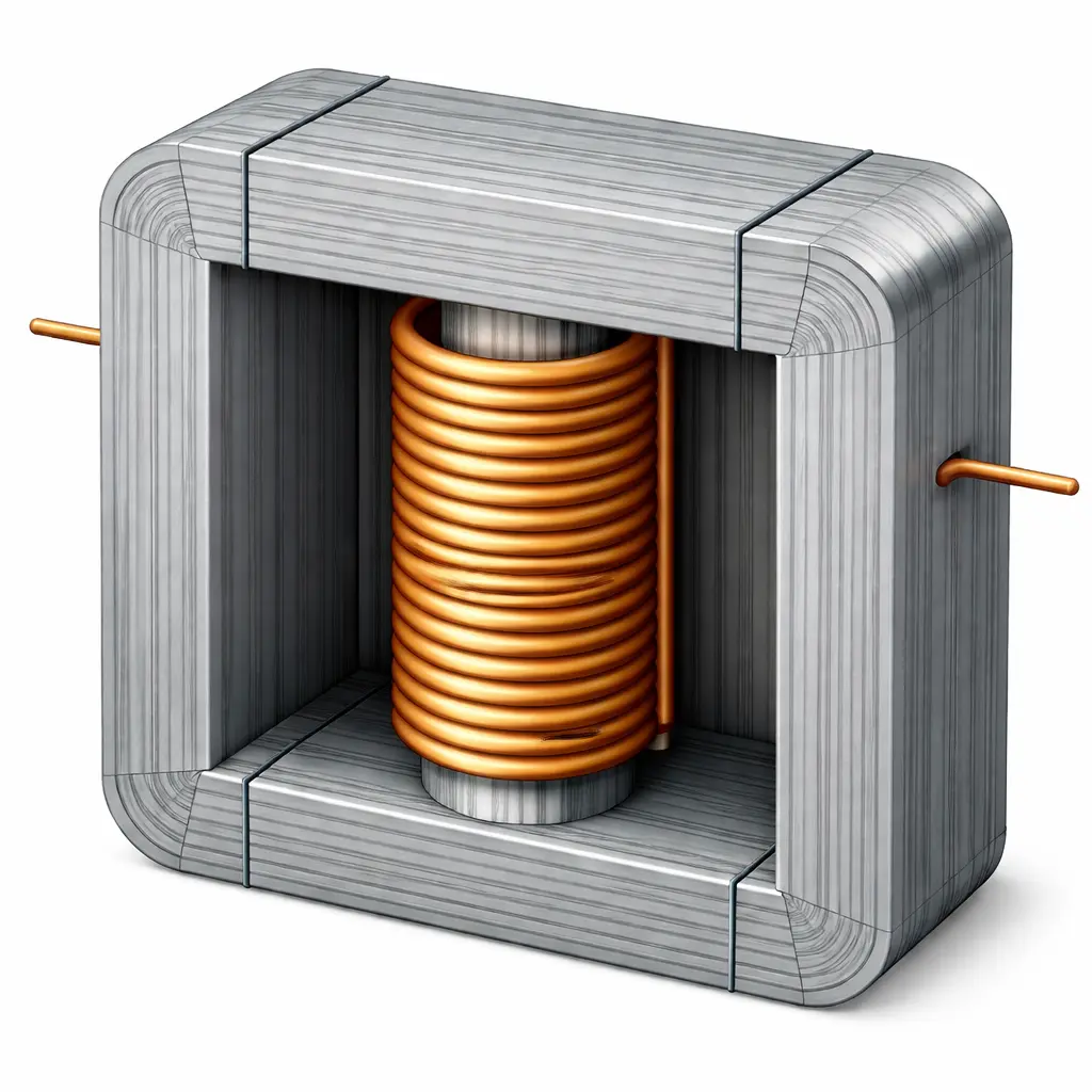 Shell type magnetic core of transformers