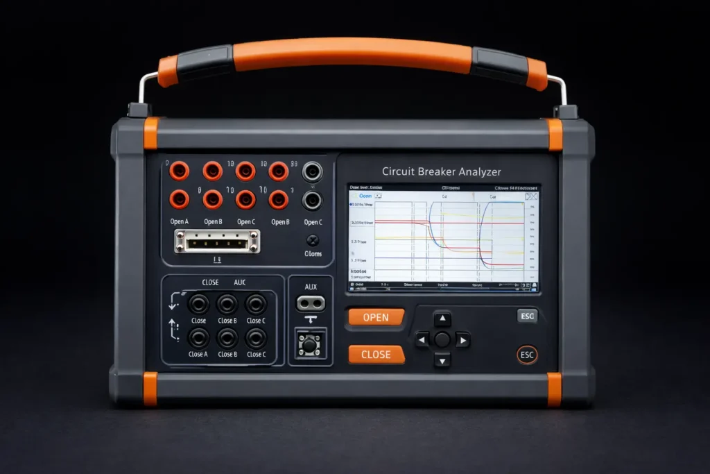 Circuit breaker timing test analyzer Circuit breaker timing test analyzer