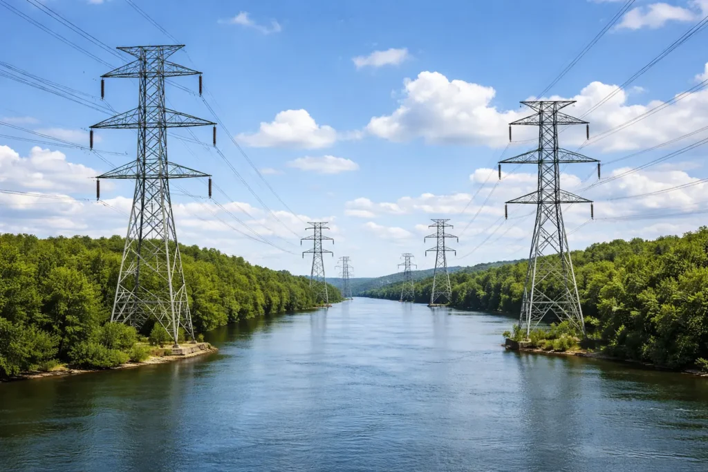 Transmission Line Clearance in water body crossing