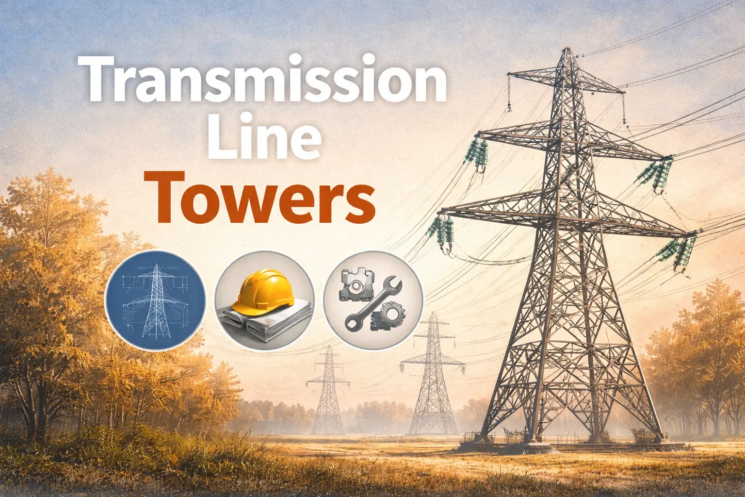 Transmission line towers thumbnail Transmission line tower thumbnail