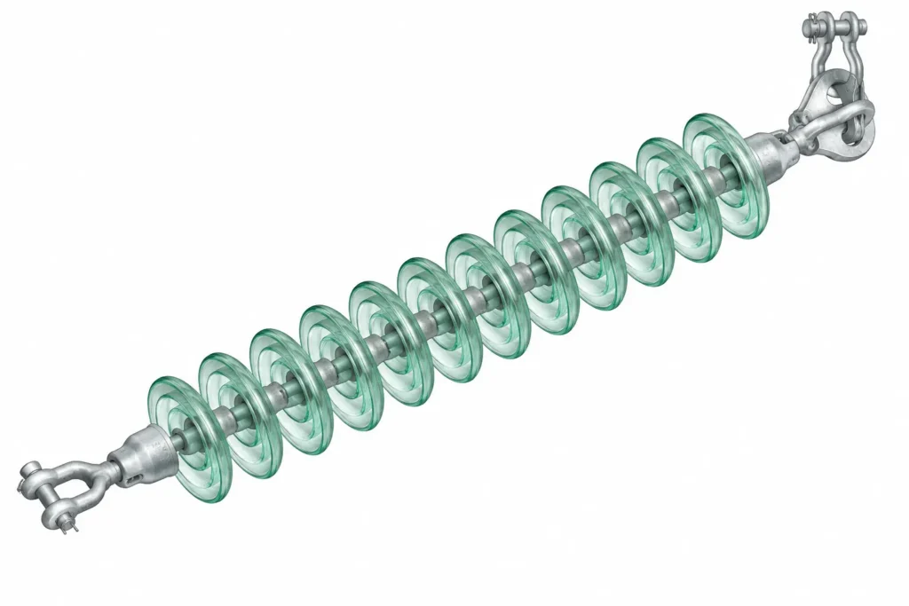 glass insulator string