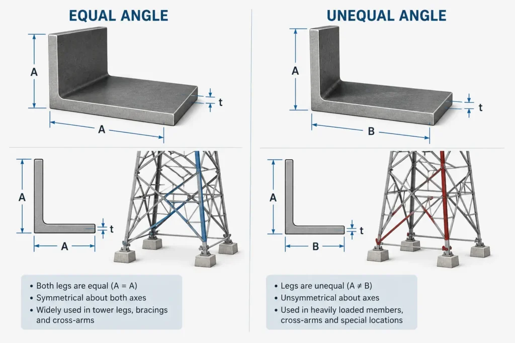 equal and unequal angle