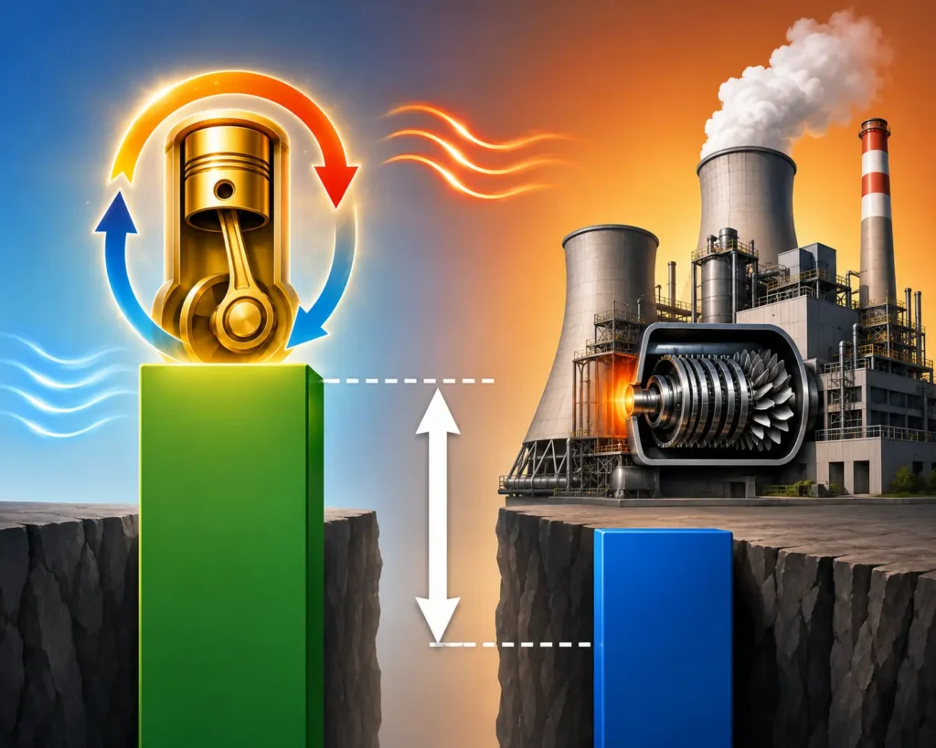 Carnot efficiency vs real plant efficiency thumbnail