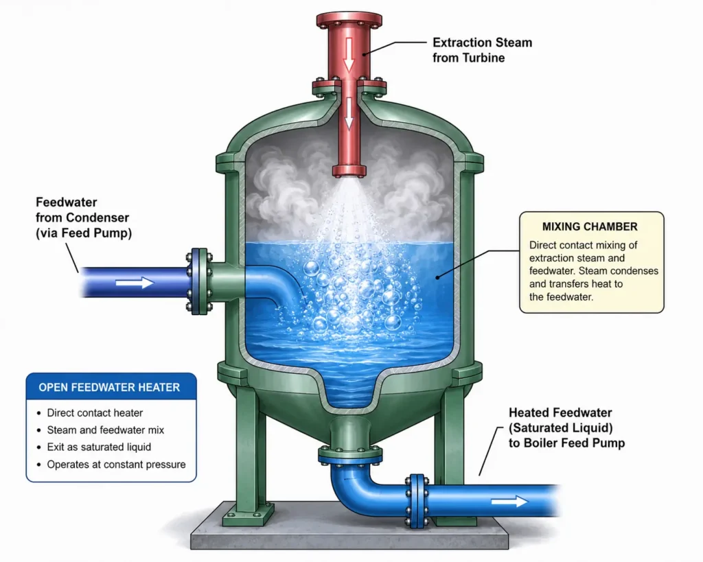 Open Regenerative feedwater heater Image