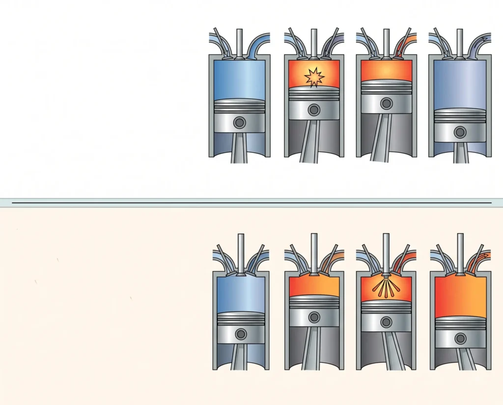 Otto cycle vs diesel cycle thumbnail
